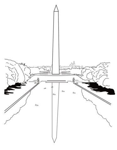 Washington Monument Coloring Page